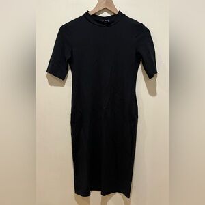Zara Basic Black Short Sleeved Bodycon Dress - Women’s Size Medium